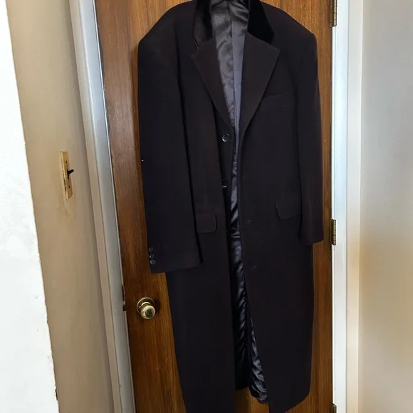 Georgio Brutini Men’s full length wool and cashmere overcoat. - Picture 4 of 4